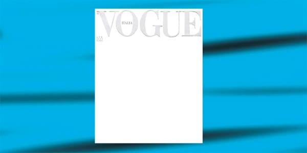 Vogue erscheint ohne Bild und Überschriften